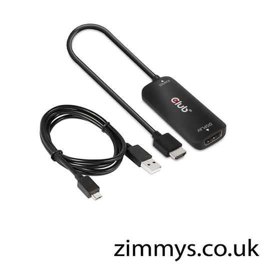 Club 3D HDMI Micro USB to DisplayPort Active Adapter