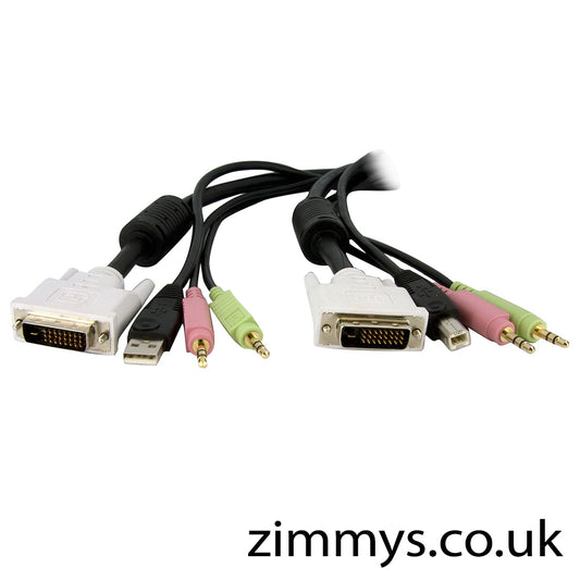 Startech KVM Cable DVI USB Audio & Microphone - 1.8m