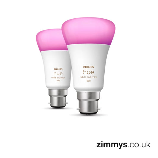Philips Hue White and Colour Ambience A60 B22 Twin Pack