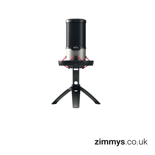 CHERRY UM 6.0 ADVANCED Black/Silver USB Desk Microphone with Shock Mount