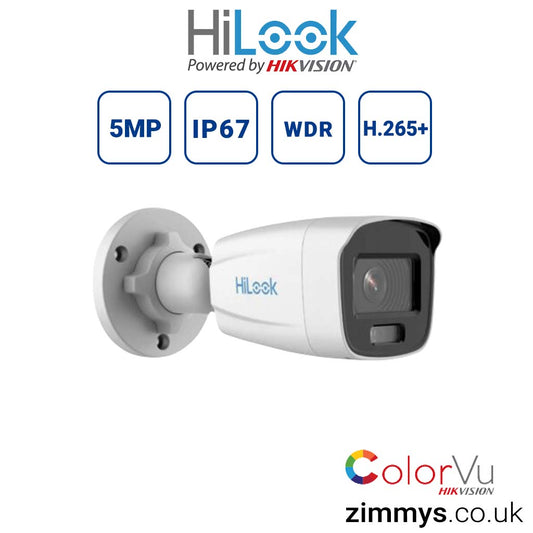 Hikvision HiLook  5MP ColorVu  Bullet Camera POE IPC-B159H