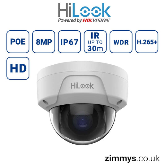 Hikvision Hilook 8mp Dome Camera POE IPC-D180-H