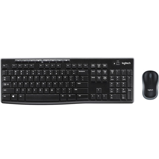 Logitech MK270 Wireless Desktop Compact Spill Resistant Multimedia Keyboard and Optical Mouse 1000dpi 2.4GHz USB