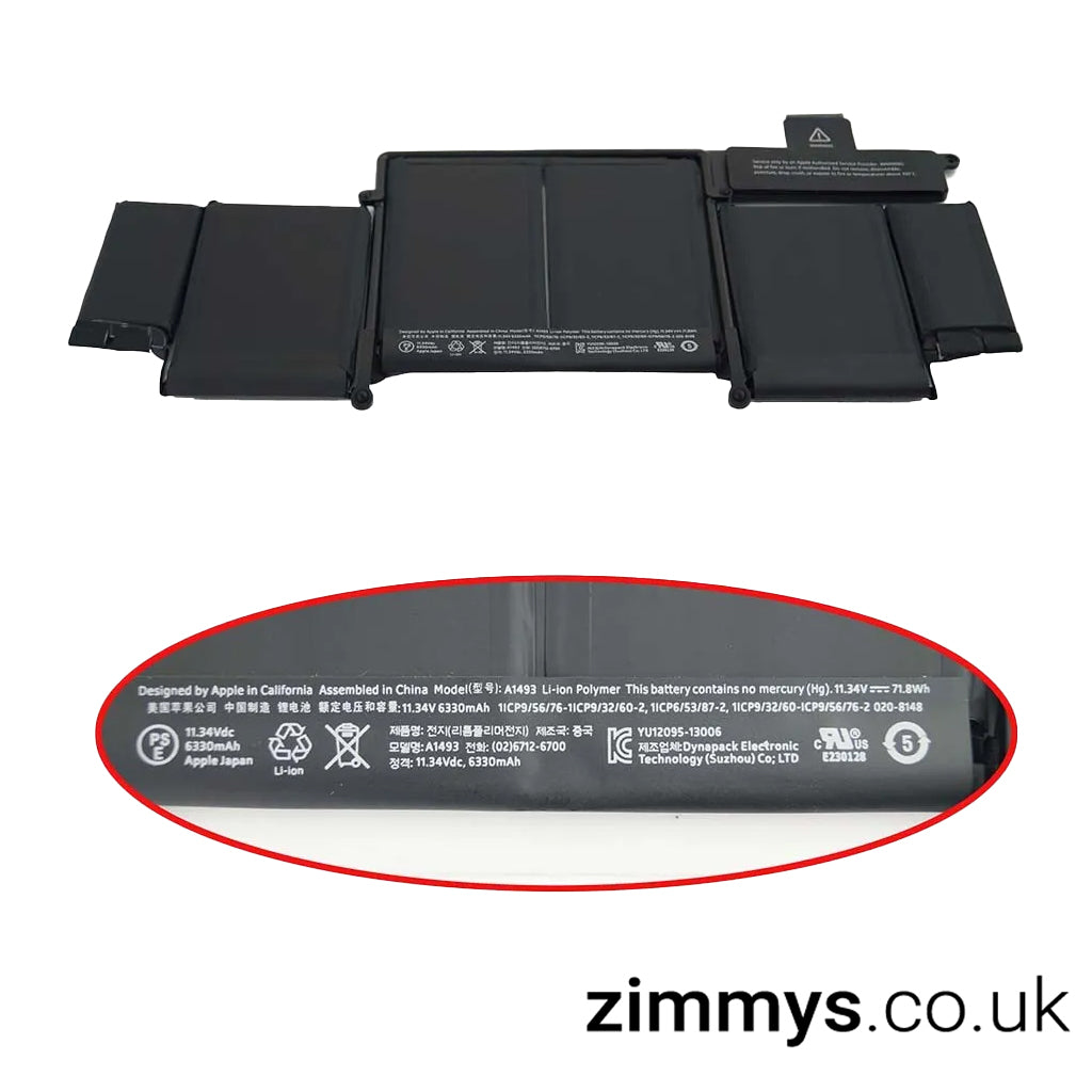 Laptop Battery for MacBook Pro Retina 13” A1493 A1502 2013 2014 2015