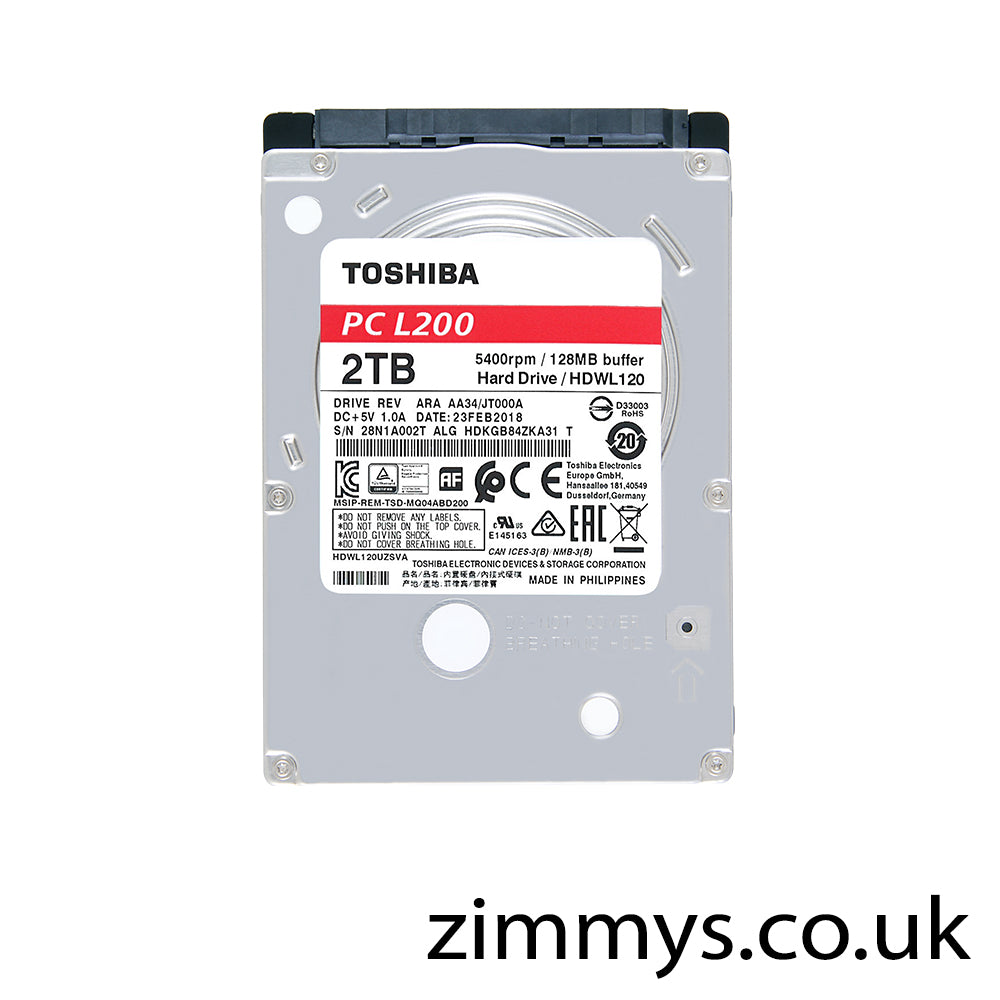 Toshiba 2TB 2.5 inch SATA HDD/Hard Drive