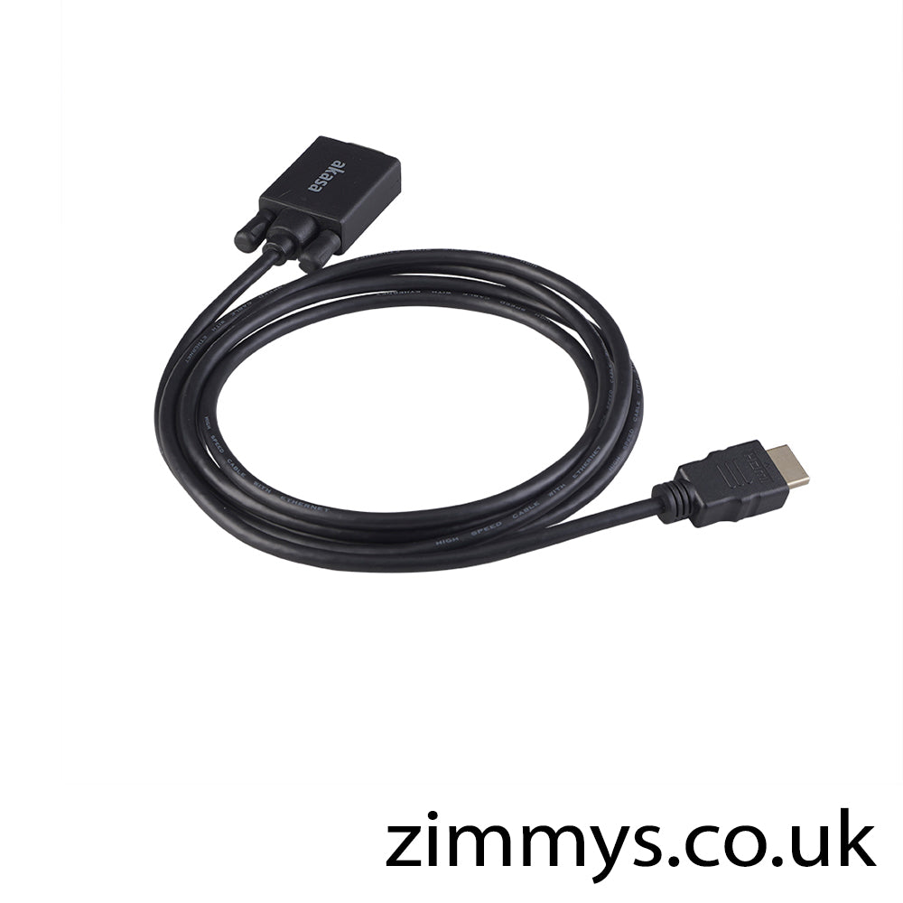 Akasa Gold Plated HDMI to VGA Adapter Cable upto 1920x1080p