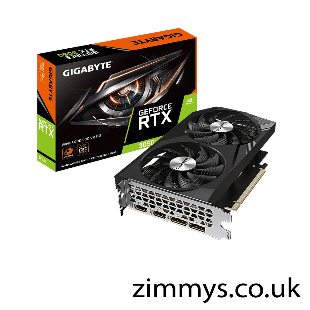 Gigabyte NVIDIA GeForce RTX 3050 8GB WINDFORCE OC V2 Ampere Graphics Card