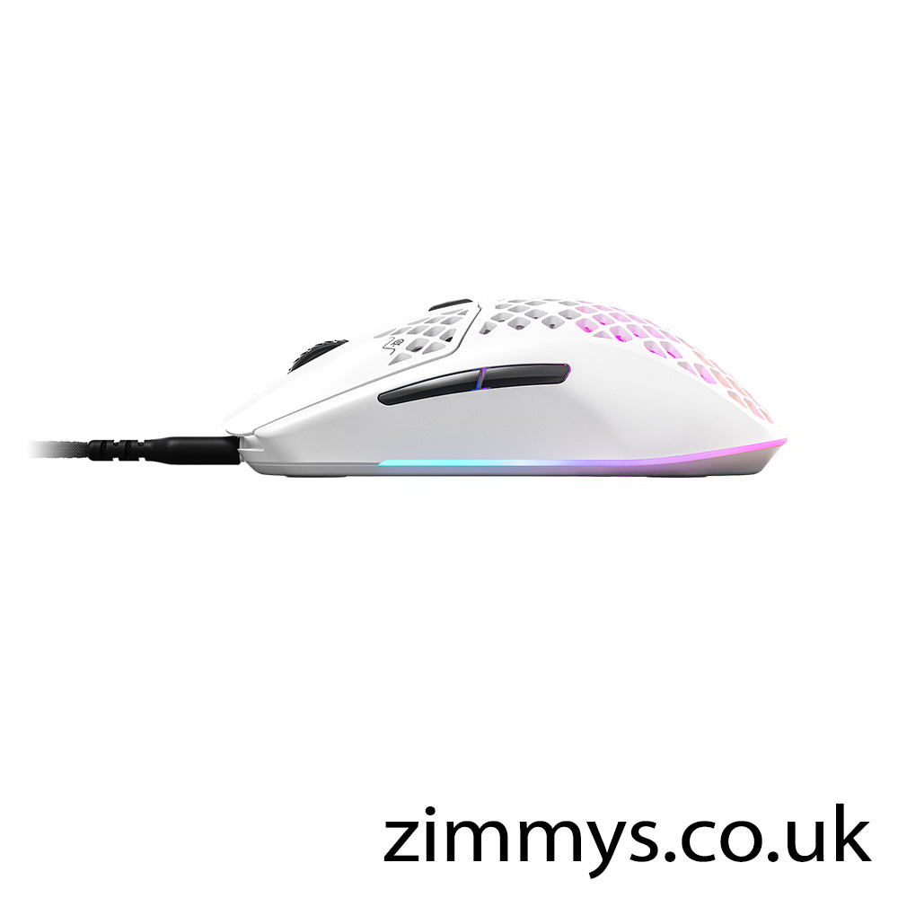 SteelSeries Aerox 3 White Optical RGB Wired Gaming Mouse