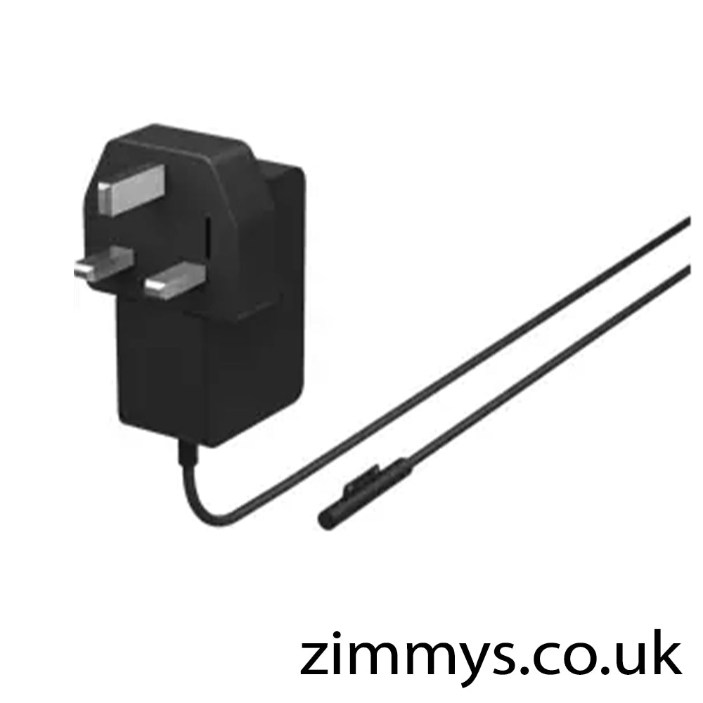 Microsoft Surface Go UK Mains Power Supply 24 Watt Black