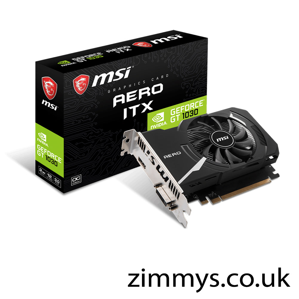 MSI NVIDIA GeForce GT 1030 AERO ITX OC 2GB Graphics Card