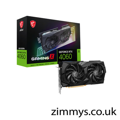 MSI NVIDIA GeForce RTX 4060 8GB GAMING X Ada Lovelace Graphics Card