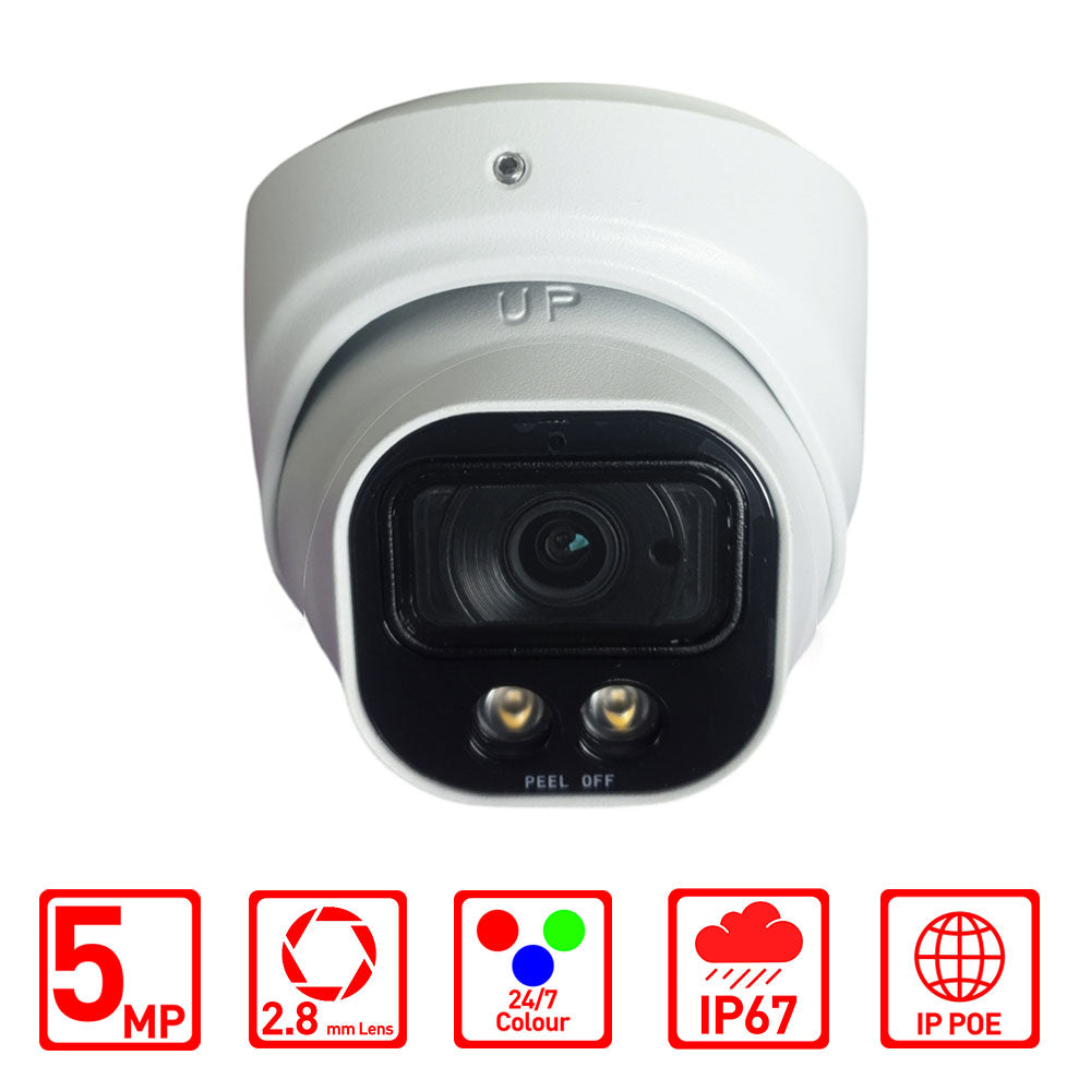 Hizone Pro 5MP IP 247colour CCTV Camera White