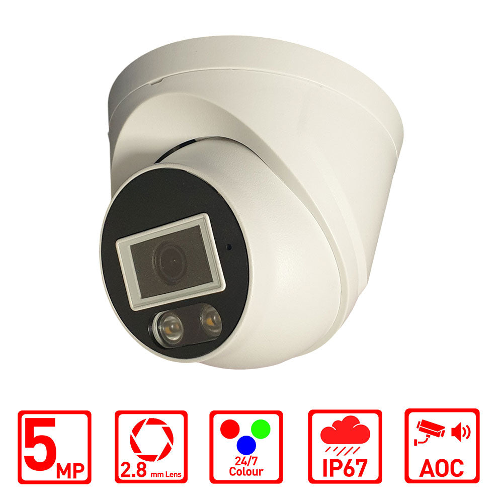 Hizone Pro 5MP 247colour CCTV Camera White