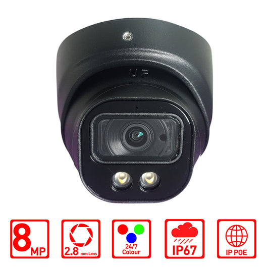 Hizone Pro 8MP IP 247colour CCTV Camera Black