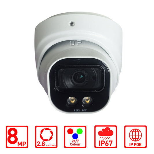 Hizone Pro 8MP IP 247colour CCTV Camera White