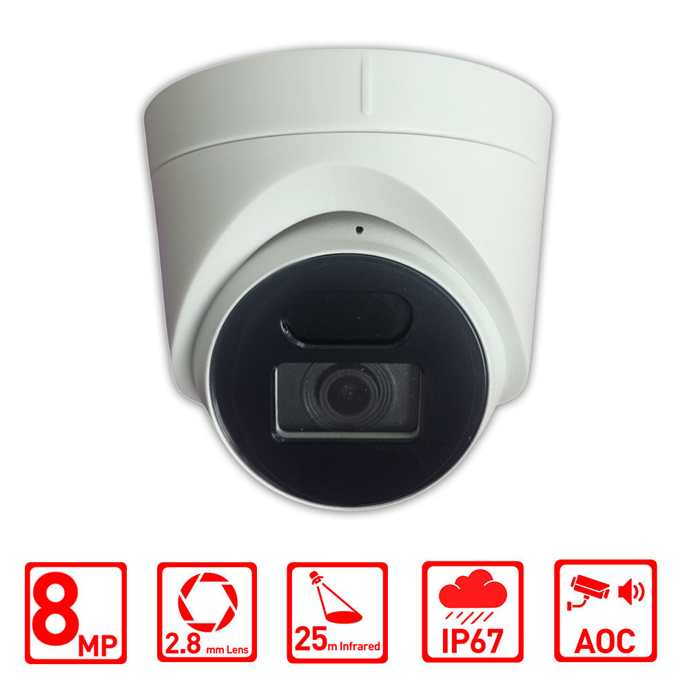 Hizone Pro 8MP Infrared CCTV Camera White