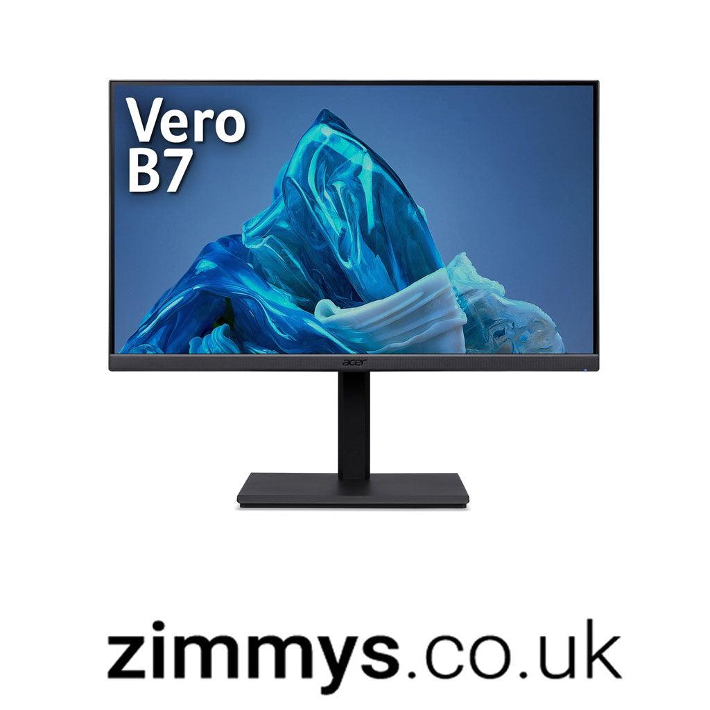 Acer B7 Acer Vero B247YEbmiprzxv Monitor 23.8 inch Full HD (1920x1080) IPS 100Hz Refresh rate 4Ms Response Time Zero Frame Bezel HDMI/DP/VGA/USB 23.8 Inch Full HD 100Hz IPS Monitor