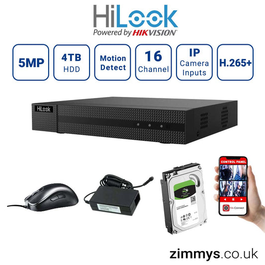 Hikvision  HiLook 5MP 16CH DVR (216Q-M1) with 4TB HDD