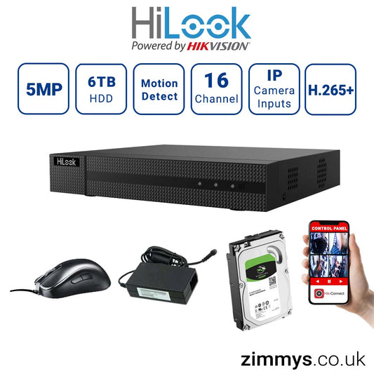 Hikvision HiLook 5MP 16CH DVR (216Q-M1) with 6TB HDD