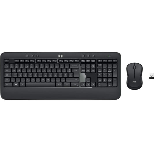 Logitech K540e Advanced Combo Wireless Keyboard and 3 Button Ambidextrous Scroll Mouse Unified Nano USB