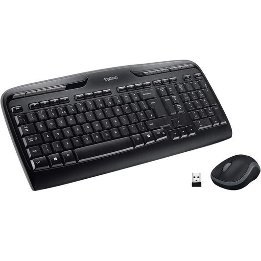 Logitech Wireless Combo MK330 Keyboard Mouse Set, 2.4GHz, 10 meter range, Re-programmable keys, Black