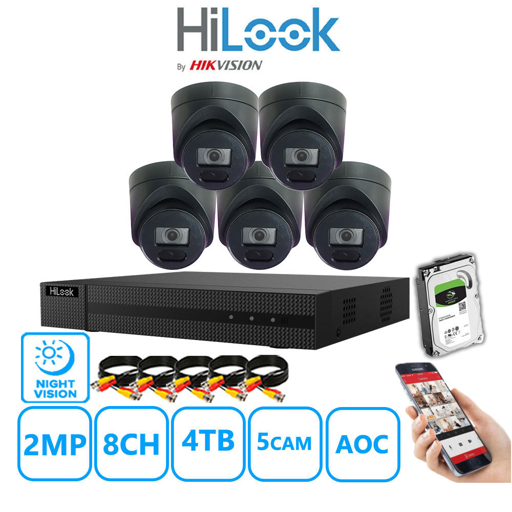 Hilook DVR 8CH and 2MP Hizone IR Night Vision Camera Black Full Kit Special Offer