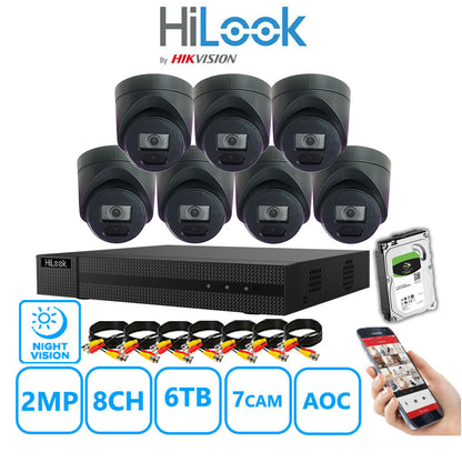 Hilook DVR 8CH and 2MP Hizone IR Night Vision Camera Black Full Kit Special Offer