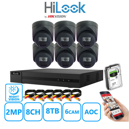 Hilook DVR 8CH and 2MP Hizone IR Night Vision Camera Black Full Kit Special Offer