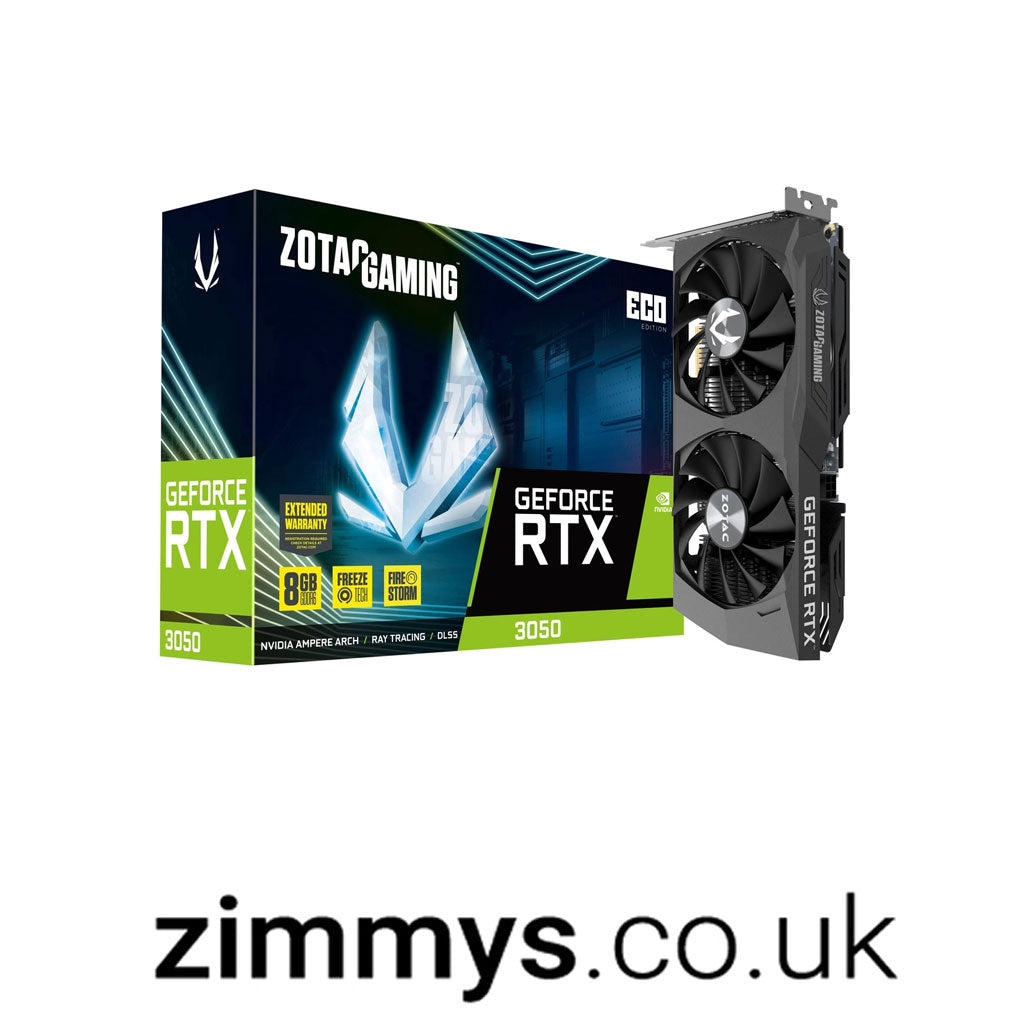 Zotac GAMING GeForce RTX 3050 Eco GeForce RTX 3050 8 GB GDDR6 128 bit 7680 x 4320 pixels PCI Express x8 4.0