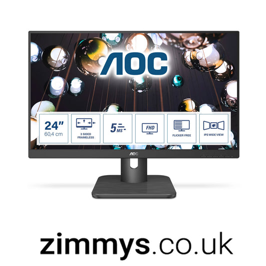 AOC 24E1Q 24 inch LED Monitor 1000:1 1920x1080 5ms DisplayPort HDMI VGA Black