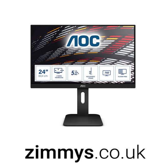 AOC 24P1 (24 inch) LED Monitor 1000:1 1920x1080 5ms DisplayPort HDMI DVI VGA (Black)